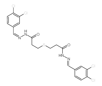 Propanoic acid,3,3'-thiobis-, bis[[(3,4-dichlorophenyl)methylene]hydrazide] (9CI) picture