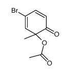 Acetic acid 3-bromo-1-methyl-6-oxo-2,4-cyclohexadienyl ester Structure