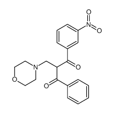 2-(morpholin-4-ylmethyl)-1-(3-nitrophenyl)-3-phenylpropane-1,3-dione结构式