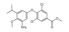 methyl [3,5-dichloro-4-(3-amino-5-isopropyl-4-methoxyphenoxy)]benzoate结构式