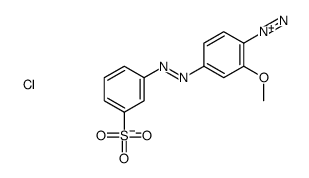 2-methoxy-4-[(3-sulphophenyl)azo]benzenediazonium chloride结构式