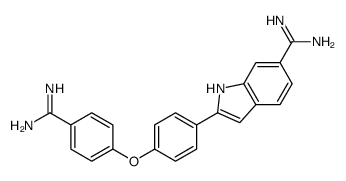 2-[4-(4-carbamimidoylphenoxy)phenyl]-1H-indole-6-carboximidamide结构式