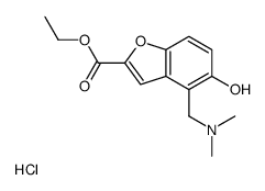 (2-ethoxycarbonyl-5-hydroxy-1-benzofuran-4-yl)methyl-dimethylazanium,chloride Structure