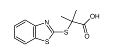 2-[(1,3-benzothiazol-2-yl)sulfanyl]-2-methylpropionic acid Structure