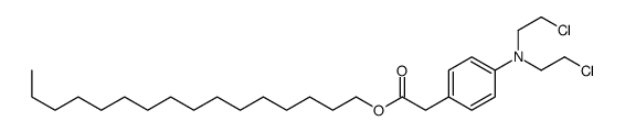 hexadecyl 2-[4-[bis(2-chloroethyl)amino]phenyl]acetate structure