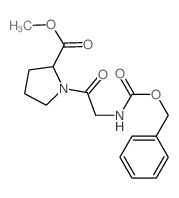 methyl 1-(2-phenylmethoxycarbonylaminoacetyl)pyrrolidine-2-carboxylate结构式