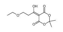 5-(3-ethoxy-1-hydroxypropylidene)-2,2-dimethyl-1,3-dioxane-4,6-dione结构式