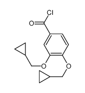 3,4-bis(cyclopropylmethoxy)benzoyl chloride Structure