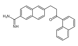 6-(3-naphthalen-1-yl-3-oxopropyl)naphthalene-2-carboximidamide Structure