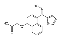 2-[4-[(Z)-N-hydroxy-C-thiophen-2-ylcarbonimidoyl]naphthalen-1-yl]oxyacetic acid结构式