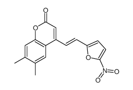 6,7-dimethyl-4-[(E)-2-(5-nitrofuran-2-yl)ethenyl]chromen-2-one结构式