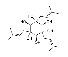 1-C,3-C,5-C-Tris(3-methyl-2-butenyl)-scyllo-inositol Structure