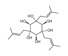 1-C,3-C,5-C-Tris(3-methyl-2-butenyl)-scyllo-inositol structure