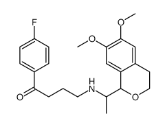 4-[1-(6,7-dimethoxy-3,4-dihydro-1H-isochromen-1-yl)ethylamino]-1-(4-fluorophenyl)butan-1-one结构式