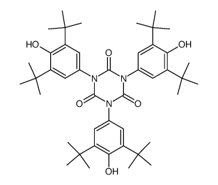 1,3,5-tris(3,5-di-tert.-butyl-4-hydroxyphenyl)-1,3,5-triazine-2,4,6-(1H,3H,5H)trione结构式