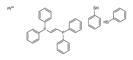 benzenethiolate,2-diphenylphosphaniumylethenyl(diphenyl)phosphanium,platinum(2+) Structure