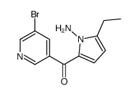 (1-amino-5-ethylpyrrol-2-yl)-(5-bromopyridin-3-yl)methanone结构式