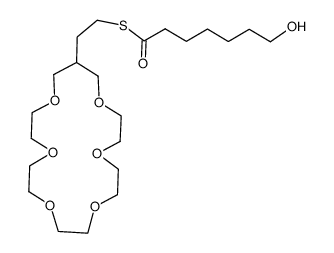 S-(2-(1,4,7,10,13,16-hexaoxacyclononadecan-18-yl)ethyl) 7-hydroxyheptanethioate Structure