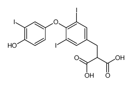3,5-Diiodo-4-(4-hydroxy-3-iodophenoxy)benzylmalonic acid structure