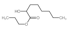 Octanoic acid,2-hydroxy-, propyl ester Structure