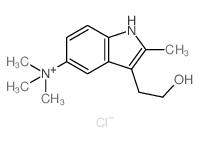 [3-(2-hydroxyethyl)-2-methyl-1H-indol-5-yl]-trimethyl-azanium Structure
