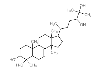 TIRUCALL-7-ENE, 3S,24S,25-TRIHYDROXY-结构式