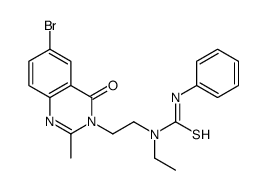 1-[2-(6-bromo-2-methyl-4-oxoquinazolin-3-yl)ethyl]-1-ethyl-3-phenylthiourea Structure