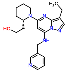 (S)-2-(1-(3-乙基-7-((吡啶-3-基甲基)氨基)吡唑并[1,5-A]嘧啶-5-基)结构式
