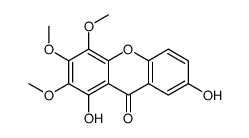 1,7-dihydroxy-2,3,4-trimethoxyxanthen-9-one结构式