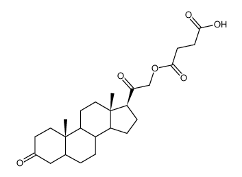 21-hydroxy-5beta-pregnane-3,20-dione 21-(hydrogen succinate)结构式