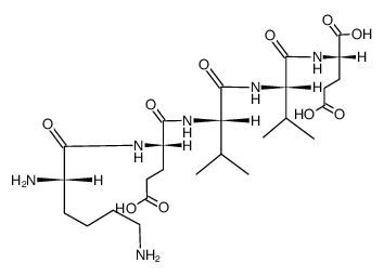 lysyl-glutamyl-valyl-valyl-glutamic acid Structure