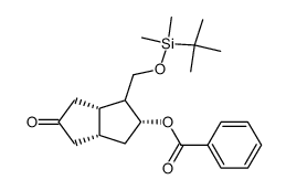 [3aS-(3a,4,5,6a)]-5-(苄酰氧基)-4-[[[(1,1-二甲基乙基)二甲基硅基]氧]甲基]六氢-2(1H)-戊酮结构式