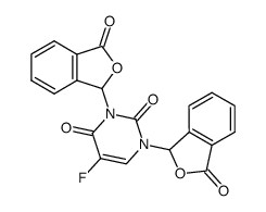 1,3-bis(1,3-dihydro-3-oxoisobenzofuran-1-yl)-5-fluorouracil结构式