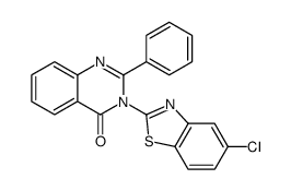 3-(5-chloro-1,3-benzothiazol-2-yl)-2-phenylquinazolin-4-one Structure