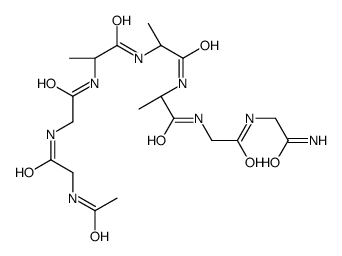 (2S)-2-[[2-[(2-acetamidoacetyl)amino]acetyl]amino]-N-[(2S)-1-[[(2S)-1-[[2-[(2-amino-2-oxoethyl)amino]-2-oxoethyl]amino]-1-oxopropan-2-yl]amino]-1-oxopropan-2-yl]propanamide结构式