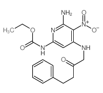 Carbamic acid,[6-amino-5-nitro-4-[(2-oxo-4-phenylbutyl)amino]-2-pyridinyl]-, ethyl ester(9CI)结构式