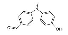 3-formyl-6-hydroxycarbazole结构式