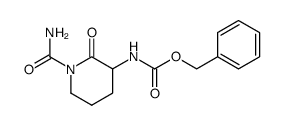 N1-carbamoyl-3-benzyloxycarbonylamidopiperidin-2-one结构式