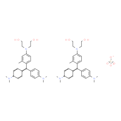 bis[[4-[[4-[bis(2-hydroxyethyl)amino]-o-tolyl][4-(dimethylamino)phenyl]methylene]cyclohexa-2,5-dien-1-ylidene]dimethylammonium] sulphate picture