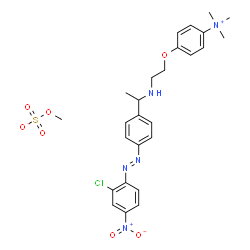 4-[2-[[4-[(2-chloro-4-nitrophenyl)azo]phenyl]ethylamino]ethoxy]-N,N,N-trimethylanilinium methyl sulphate Structure