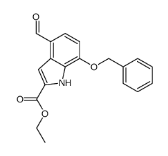 ethyl 4-formyl-7-phenylmethoxy-1H-indole-2-carboxylate Structure