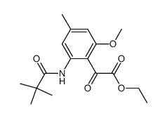 ethyl [2-(2,2-dimethylpropanoylamino)-6-methoxy-4-methylphenyl]oxoacetate Structure