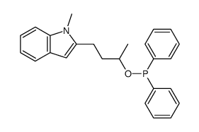 4-(1-methylindol-2-yl)butan-2-yl diphenylphosphinite结构式