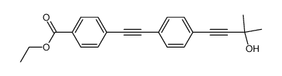 ethyl 4-{2-[4-(3-hydroxy-3-methyl-1-butynyl)phenyl]ethynyl}benzoate结构式