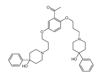 1-[2,5-bis[3-(4-hydroxy-4-phenylpiperidin-1-yl)propoxy]phenyl]ethanone结构式