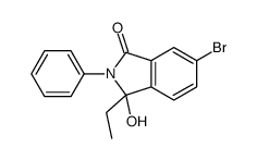 6-bromo-3-ethyl-3-hydroxy-2-phenylisoindol-1-one结构式