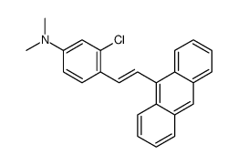 4-(2-anthracen-9-ylethenyl)-3-chloro-N,N-dimethylaniline结构式