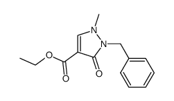 1-Benzyl-4-ethoxycarbonyl-2-methyl-3-pyrazolin-5-one结构式