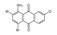 1-amino-2,4-dibromo-7-chloroanthracene-9,10-dione Structure
