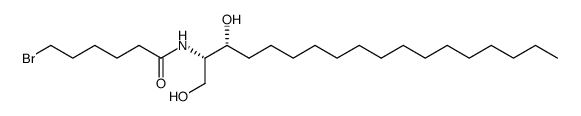 D-erythro-2-N-(6'-bromohexanoyl)-4,5-dihydro-sphingosine结构式